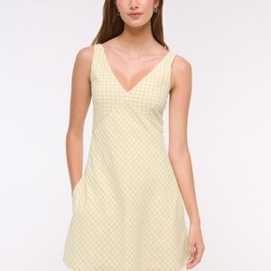Abercrombie & Fitch Yellow Gingham Mini Dress